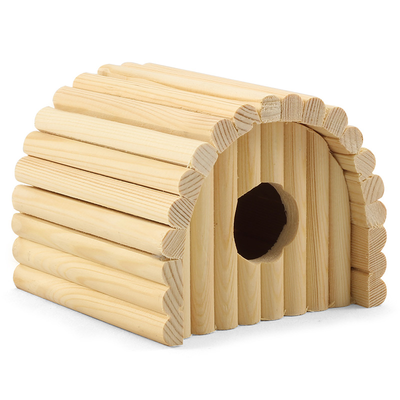 Домик полукруглый для мелких животных деревянный - 12,5см
